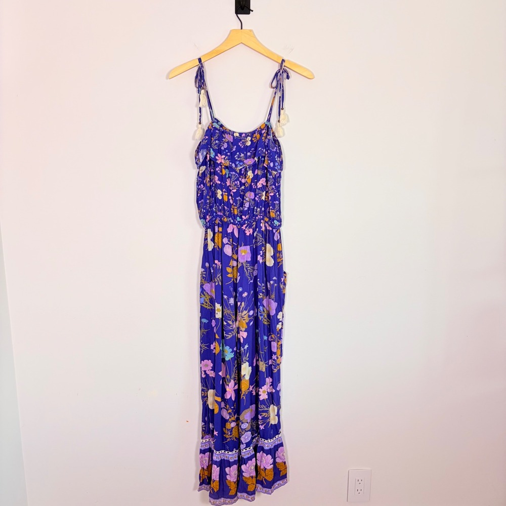 Spell & The Gypsy Collective Wild Bloom Strappy Floral Jumpsuit XS Boho Wide Leg - Picture 7 of 10